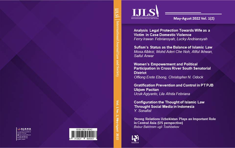 					View Vol. 1 No. 2 (2022): International Journal of Law and Society (IJLS)
				